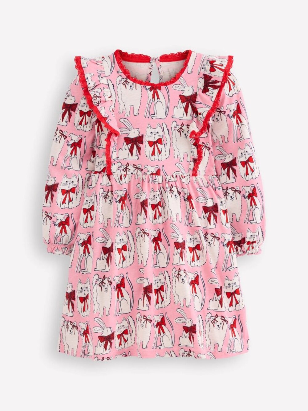 NWOT Mini Boden Long Sleeve Ruffle Dress